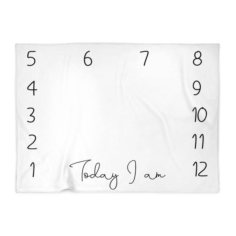 Minimalist Today I am Milestone Blanket